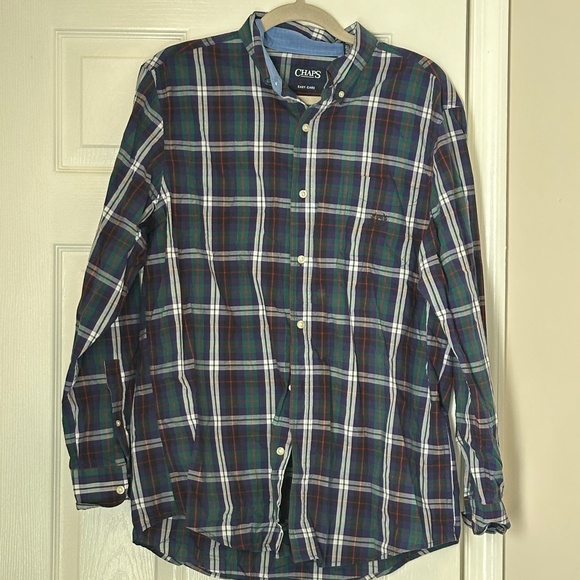 Chaps Other - Men's Chaps Plaid Button Down Shirt Easy Care Size Large L